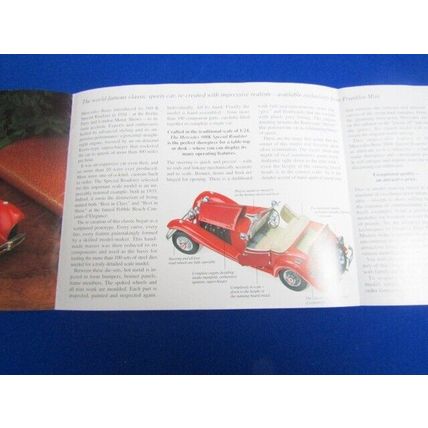 FRANKLIN MINT MODEL CAR MERCEDES 500K SPECIAL ROADSTER BROCHURE (Auto)
