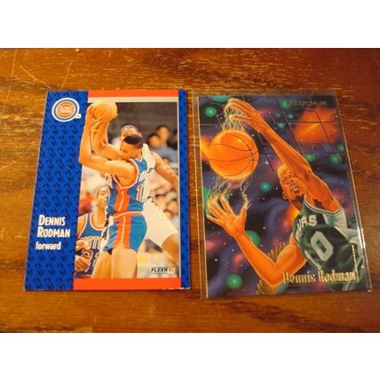 1991-1996, 5- Cards, 4-Inserts, DENNIS RODMAN HOF, Spurs/Pistons