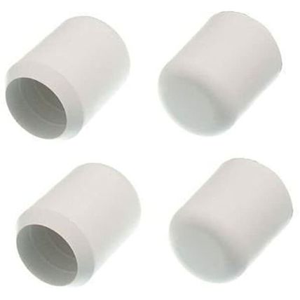 WHITE RUBBER FERRULES SMALL-LARGE Chair Table Furniture Leg Feet Cap Grip Ends