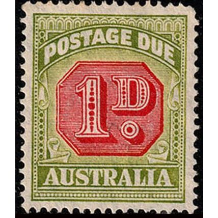Australia 1946 Postage Due 1D Used Stamp CofA wmk 14.25p