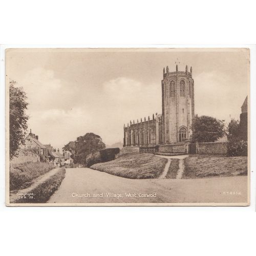 Church and Village West Coxwold Postcard North Yorkshire