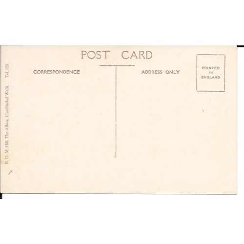 NICE PRINTED POSTCARD OF CABAN COCH DAM ELAN VALLEY RADNORSHIRE WALES (1127)