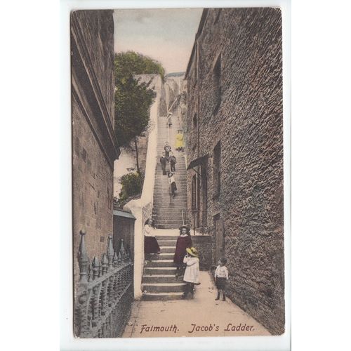 Jacob's Ladder Falmouth Cornwall Postcard 52227