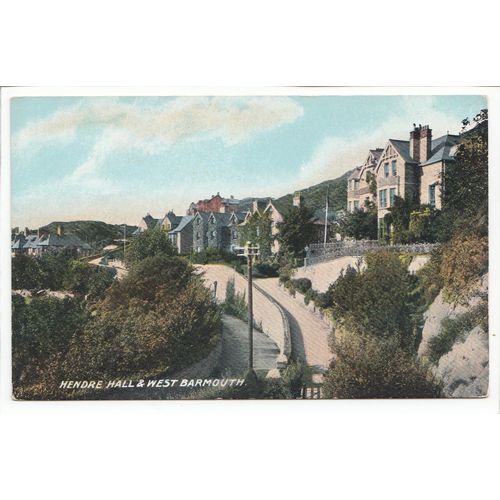 Hendre Hall & West Barmouth Merionethshire Postcard