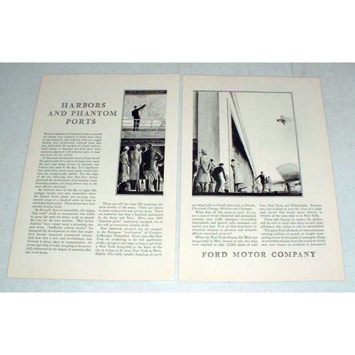 1928 Ford Airplane Ad - Harbors and Phantom Ports