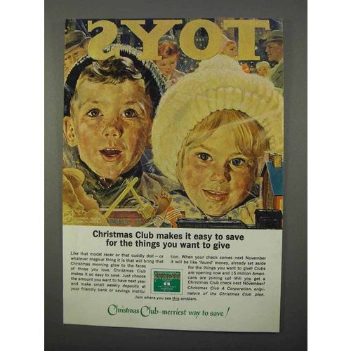 1966 Christmas Club Ad - Art by Douglas Crockwell