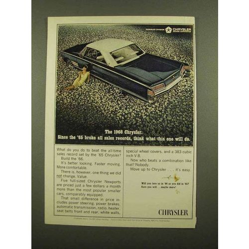 1966 Chrysler 300 2-Door Hardtop Ad - Broke Records