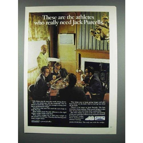 1971 Jack Purcell Shoes Ad - These Athletes Really Need