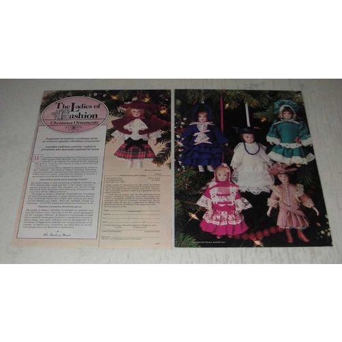 1989 Danbury Mint Ladies of Fashion Christmas Ornaments Ad