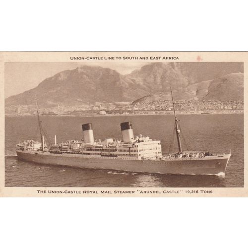 Union Castle Line Royal Mail Steamer Arundel Castle Shipping Postcard (S12234)