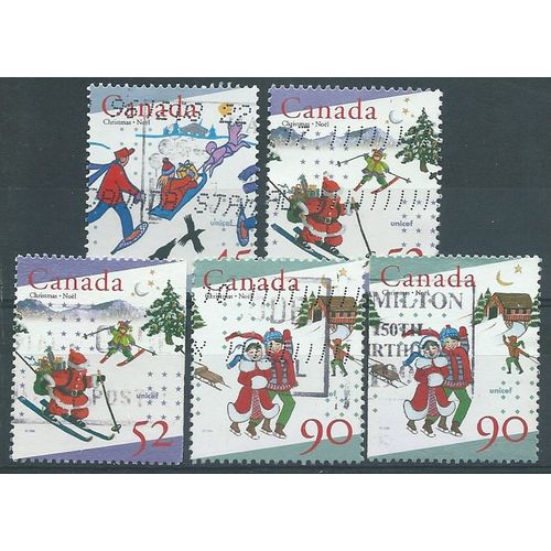 CAN 1996 (SET) 'CHRISTMAS+ BKLT VARIETIES' (5v) ' FINE USED (EBID49-054)