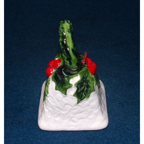 Lefton White Holly 3 ½" Christmas bell 6053 berries vintage good condition