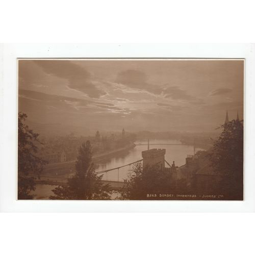 Sunset over Inverness Postcard Judges 8263