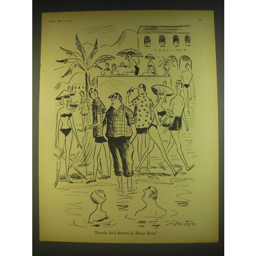 1963 Moss Bros Fashion Advertisement