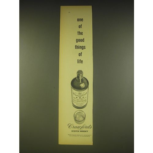 1963 Crawford's Scotch Advertisement - One of the good things of life