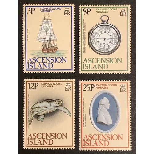 Ascension.SG242- SG245 Captain Cook's Voyages Stamp Set. mint never hinged