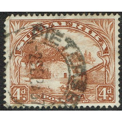 South Africa 1927 Definitive Issue 4d Brown SG35b GU
