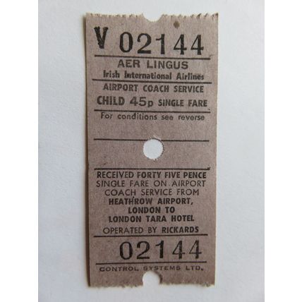 Aer Lingus Airport Coach Ticket #6