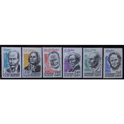 FRANCE: 1983 Red Cross Fund Celebrities Set: SG2556/2561 MNH