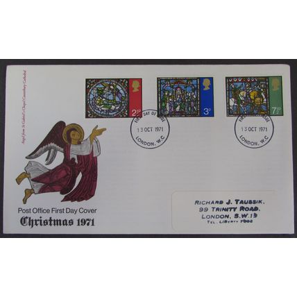 POST OFFICE - CHRISTMAS 1971 FIRST DAY COVER (d)