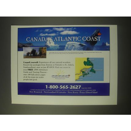 1998 Canada Tourism Advertisement - Canada's Atlantic Coast