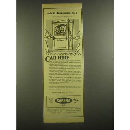 1967 Sabena Airlines Ad - Aids to Businessman No. 3