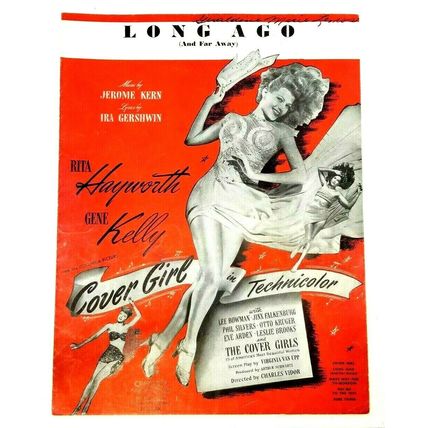 1944 Long Ago (And Far Away) Cover Girl by Jerome Kern Sheet Music (K10i)