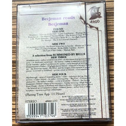 AUDIO BOOK Betjeman reads Betjeman POETRY on 2 x cass