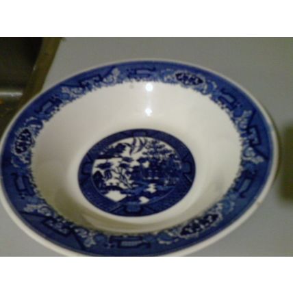 Royal China Willow ware serving bowl blue and white