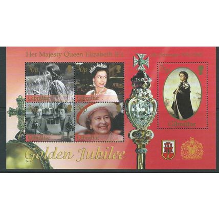 gibraltar stamps sgms1001 royalty diana sg 1001 golden jubilee