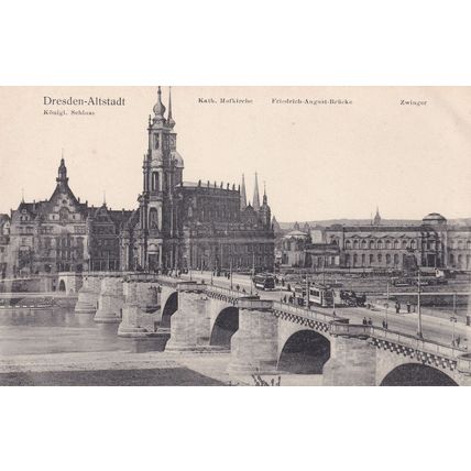 Dresden Alstadt German Panorama Postcard