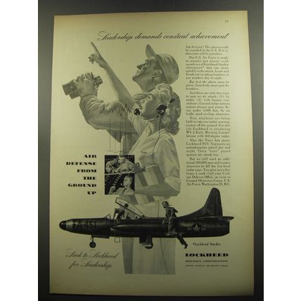 1952 Lockheed Starfire Jet Ad - Air defense from the ground up