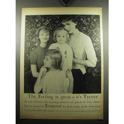 1957 Exmoor Sweaters Advertisement - The feeling is great - it's Tycora