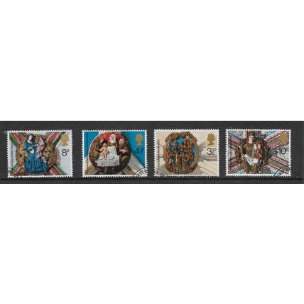 GREAT BRITAIN 1974 CHRISTMAS SG 966 / 969 SET 4 VALS FINE USED#4