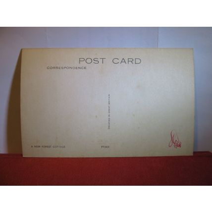 NEW FOREST COTTAGE. unused postcard PT2830 dated 1968 =