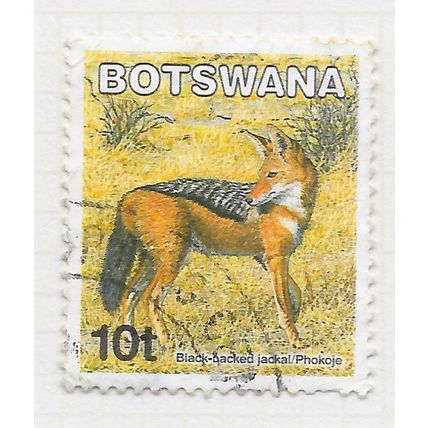 BOTSWANA 2002 MAMMALS ANIMALS USED 10t BLACK BACKED JACKAL