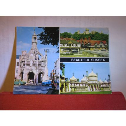 multiview, BEAUTIFUL SUSSEX county, used postcard by Constance 1993 pm #