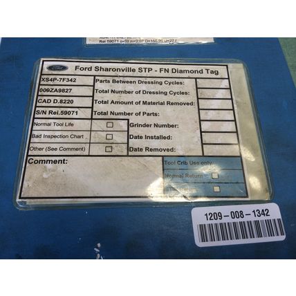 NEW KOEPFER XS4P-7F342 DIAMOND MASTER DRESSER HONE,9ZA-1721-9827,27mm FORD,BQ