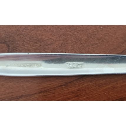 Vintage WM ROGERS MFG CO Silver Plate ORIGINAL ROGERS Serrated Grapefruit Spoons