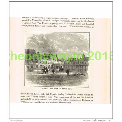 WELBECK, WEST FRONT AND OXFORD WING, NOTTS, ENGLAND, Illustration, c1870