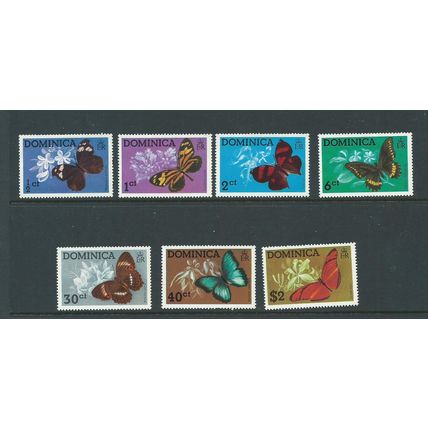 Dominica stamps 1975 butterflies set mnh sg459 sg 459