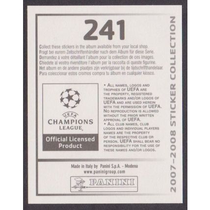 Panini Stickers - Champions League 2007-08 #241 Owen Hargreaves (Man Utd FC)