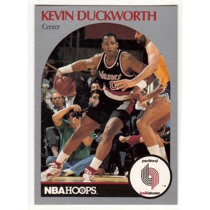 1990-91 Hoops Kevin Duckworth basketball card #246 - Trailblazers