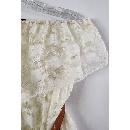 LoveJ Strapless Sleeveless Lace Poly Spandex Mini Dress Size M