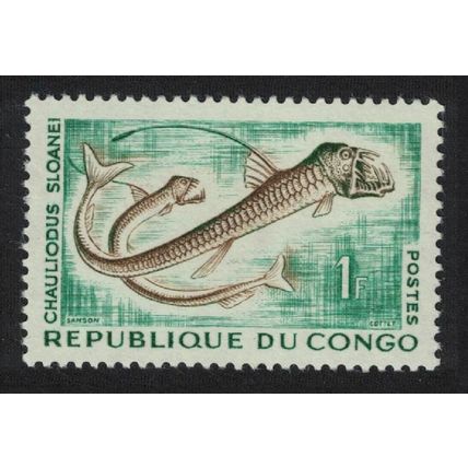 Congo Fish Sloan's Viperfish 'Hauliodus sloanei' 1f 1961 MNH SG#14