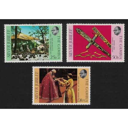 Gambia Silver Jubilee 3v 1977 MNH SG#365-367
