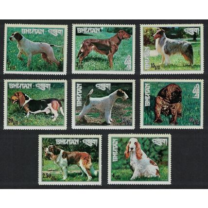 Bhutan Dogs 8v 1973 MNH MI#563A-543A