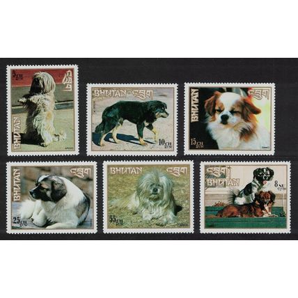 Bhutan Dogs 6v 1972 MNH SG#270-275 MI#530-535