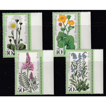 Germany Berlin 1977 Humanitarian Relief Meadow Flowers set SG B540-B543 MNH