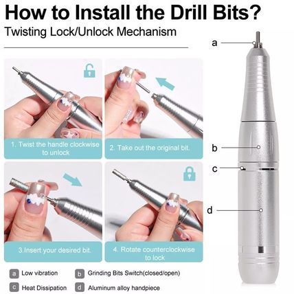 45000 RPM Nail Drill Device Rechargeable Electric Nail File Machine for Nail Art